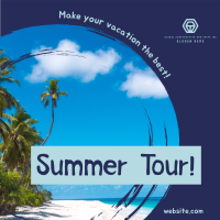 Summer Tour Instagram Post Design