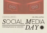 Modern Social Media Day Postcard Image Preview