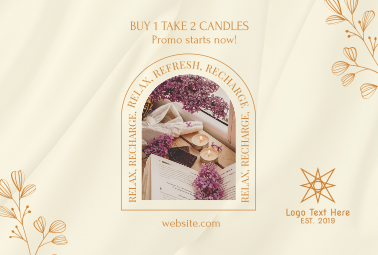 Buy 1 Take 2 Candles Pinterest board cover