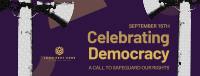 Modern Democracy Celebration Facebook cover Image Preview