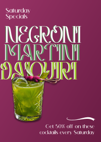 Negroni Martini Daiquiri Flyer Design