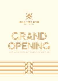 Minimalist Art Deco Grand Opening Poster Image Preview