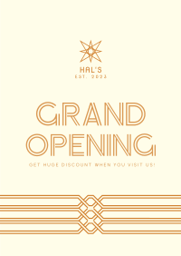 Minimalist Art Deco Grand Opening Poster Image Preview