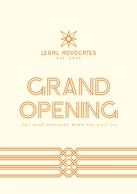 Minimalist Art Deco Grand Opening Poster Image Preview