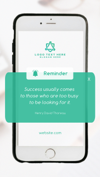 Business Quote Phone Reminder Facebook Story Design