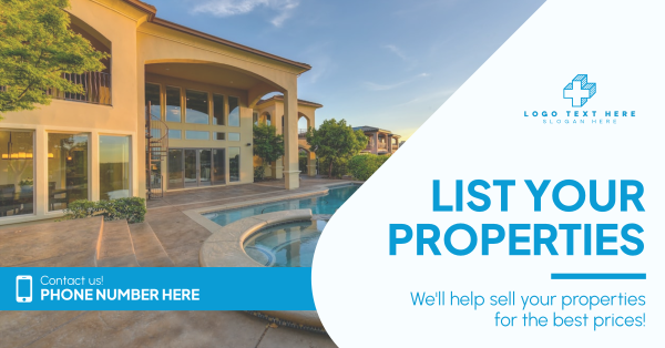 Villa Property Listing Facebook Ad Design Image Preview