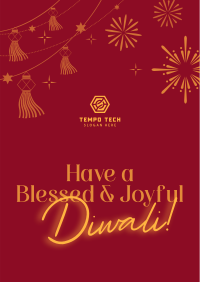Blessed Diwali Festival Poster Design