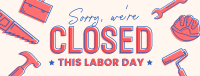 Closed for Labor Day Facebook Cover Design