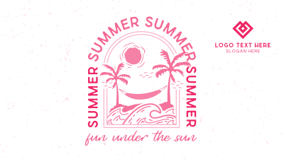 Summer Beach Badge Facebook event cover Image Preview