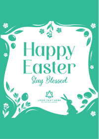Blessed Easter Greeting Flyer Image Preview