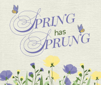 Spring Has Sprung Facebook Post Design