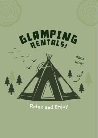 Weekend Glamping Rentals Flyer Image Preview