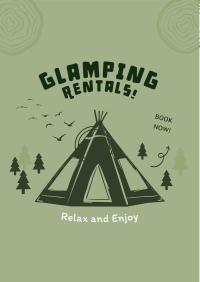 Weekend Glamping Rentals Flyer Preview