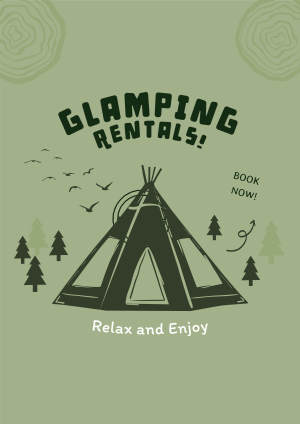 Weekend Glamping Rentals Flyer Image Preview