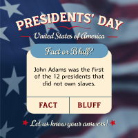 Presidents' Day Quiz  Instagram Post Design