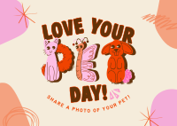 Share Your Pet Love Postcard Image Preview
