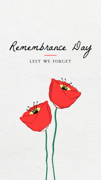 Simple Remembrance Day Instagram Story Design