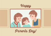 Family Day Frame Postcard Design