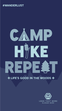 Minimalist Camping Quote TikTok Video Preview