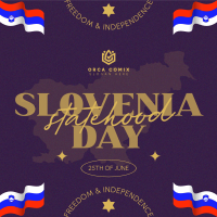 Minimalist Slovenia Statehood Day Linkedin Post Image Preview