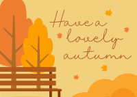 Autumn Greetings Postcard Design