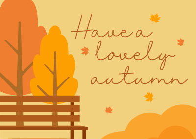 Autumn Greetings Postcard Image Preview