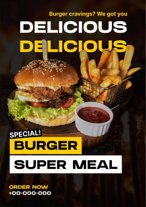 Special Burger Meal Flyer Image Preview