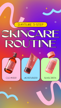 Daytime Skincare Routine TikTok Video Design