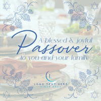 Rustic Passover Greeting Linkedin Post Image Preview