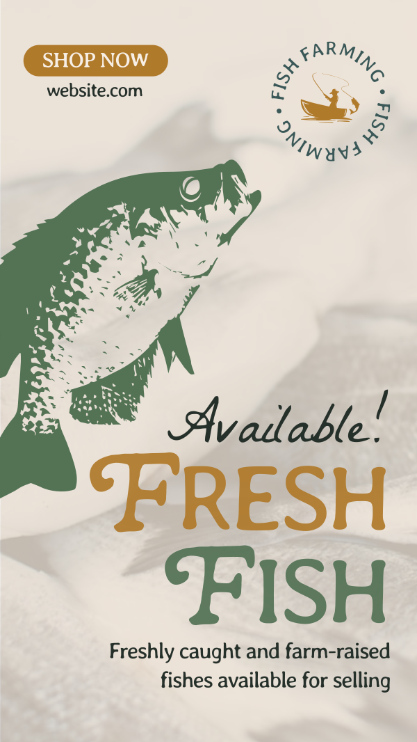 Fresh Fishes Available Instagram Story Design