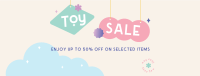 Cute Toys Sale Promo Facebook Cover Design