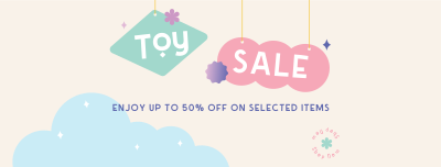 Cute Toys Sale Promo Facebook cover Image Preview