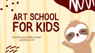 Art School for Kids Facebook event cover Image Preview