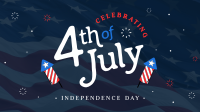 Modern Fireworks Celebrate 4th of July Facebook Event Cover Image Preview