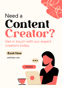 Need Content Creator Poster Design