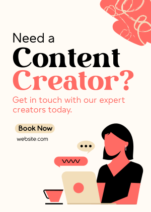 Need Content Creator Poster Image Preview