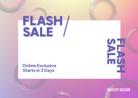 Flash Sale Bubbles Postcard Design