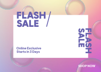 Flash Sale Bubbles Postcard Image Preview