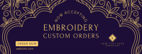 Custom Embroidery Facebook Cover Design