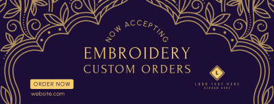 Custom Embroidery Facebook cover Image Preview