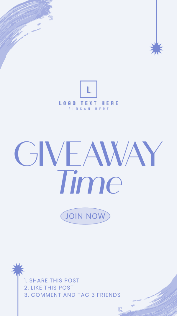 Giveaway Time Announcement Instagram Story Design Image Preview