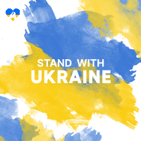 Stand with Ukraine Paint Linkedin Post Design