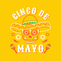 Happy Cinco De Mayo Skull Instagram Post Design