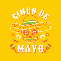 Happy Cinco De Mayo Skull Instagram post Image Preview