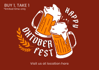 Oktoberfest Celebration Postcard Image Preview