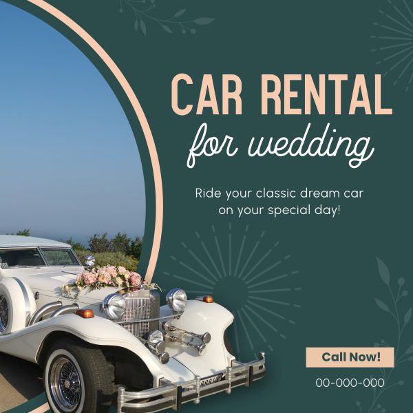 Classic Car Rental Instagram Post Design Image Preview