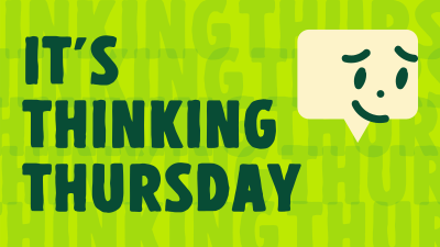 Cute Speech Bubble Thinking Thursday Facebook event cover Image Preview