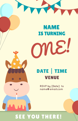 Child First Birthday Invitation Image Preview