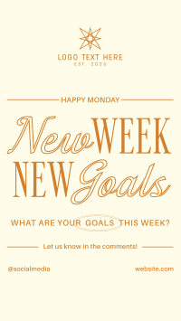 New Goals Monday Facebook Story Preview