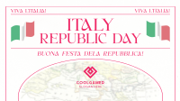 Retro Italian Republic Day Facebook Event Cover Design